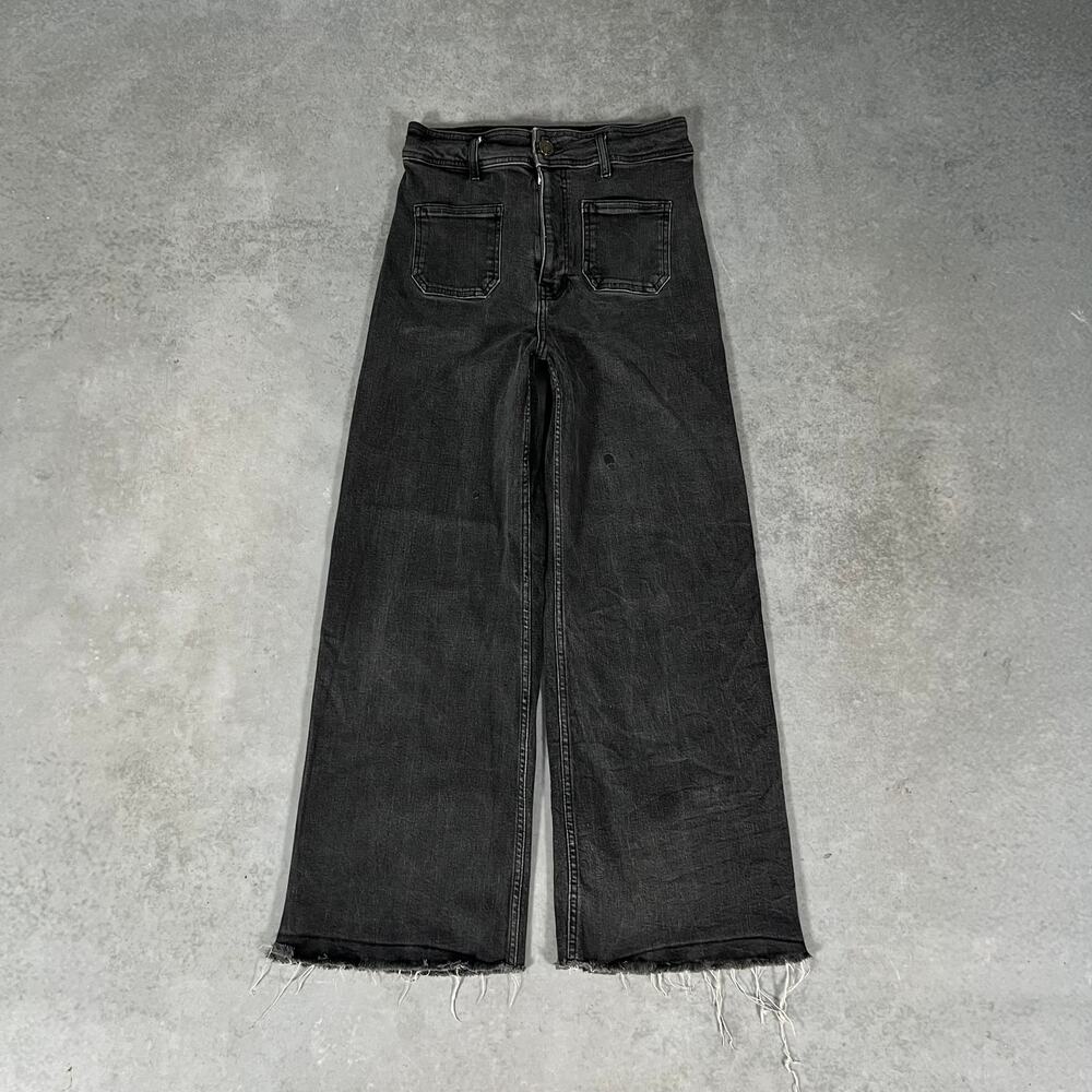 Baggy Straight ZARA Women's Stretch Black Loose Jeans Size: 8